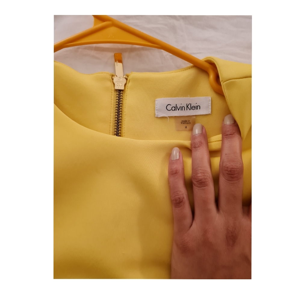 Yellow Calvin Klein dress size 4